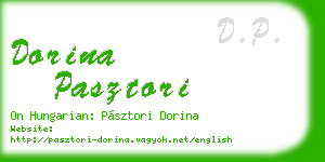 dorina pasztori business card