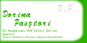 dorina pasztori business card